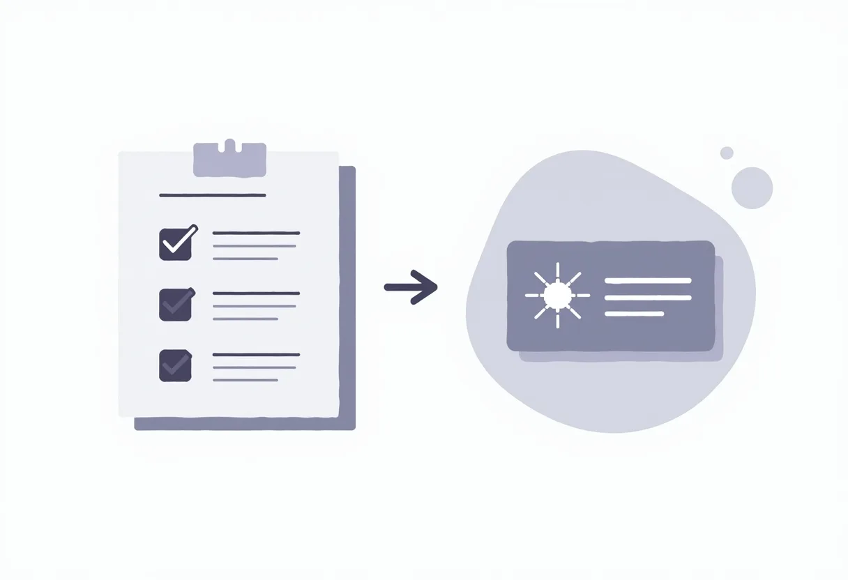 A questionnaire transforming into a personalized AI-generated result card